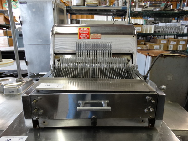GREAT! Berkel Model MB Stainless Steel Commercial Countertop Bread Loaf Slicer. 115 Volts, 1 Phase. 22x26x18. Tested and Working! - Image 5 of 7