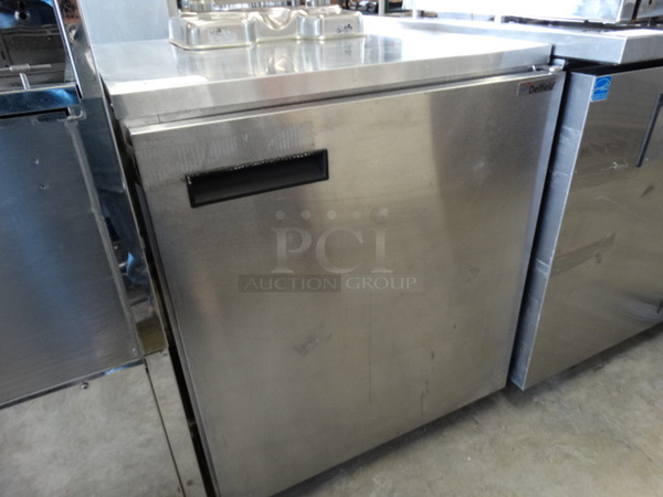SWEET! 2015 Delfield Model 406CA-DD1 Stainless Steel Commercial Single Door Undercounter Cooler on Commercial Casters. 115 Volts, 1 Phase. 27.5x28x32. Tested and Powers On But Does Not Get Cold - Image 3 of 5
