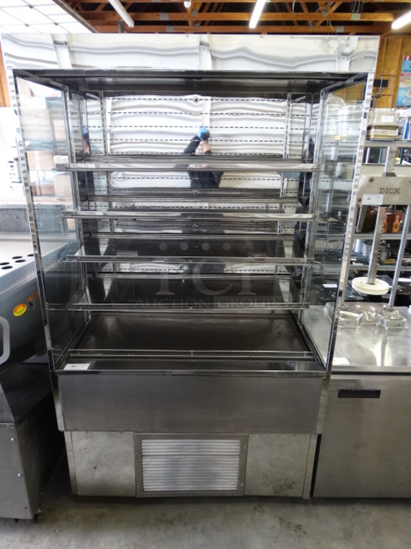 GREAT! RPI Industries Model SCAS48R Stainless Steel Commercial Open Grab N Go Merchandiser. 115/208 Volts, 1 Phase. 48x32x82