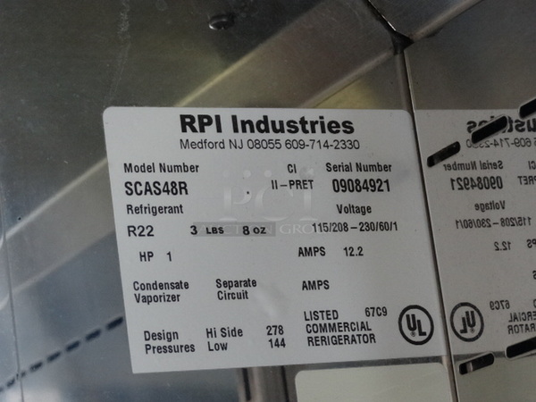 GREAT! RPI Industries Model SCAS48R Stainless Steel Commercial Open Grab N Go Merchandiser. 115/208 Volts, 1 Phase. 48x32x82 - Image 4 of 5