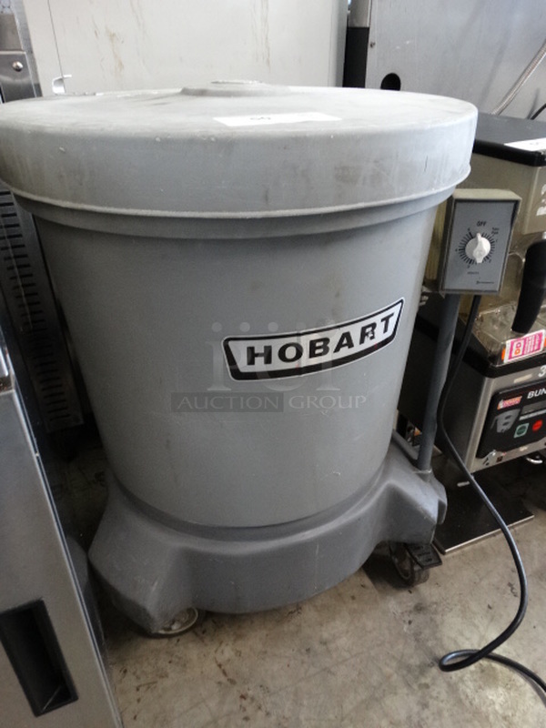 NICE! Hobart Gray Poly Floor Style Lettuce Spinner Salad Spinner on Commercial Casters. 22x22x32. Tested and Working! - Image 2 of 6