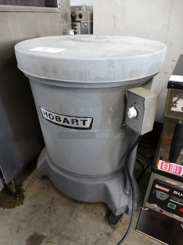 NICE! Hobart Gray Poly Floor Style Lettuce Spinner Salad Spinner on Commercial Casters. 22x22x32. Tested and Working! - Image 3 of 6