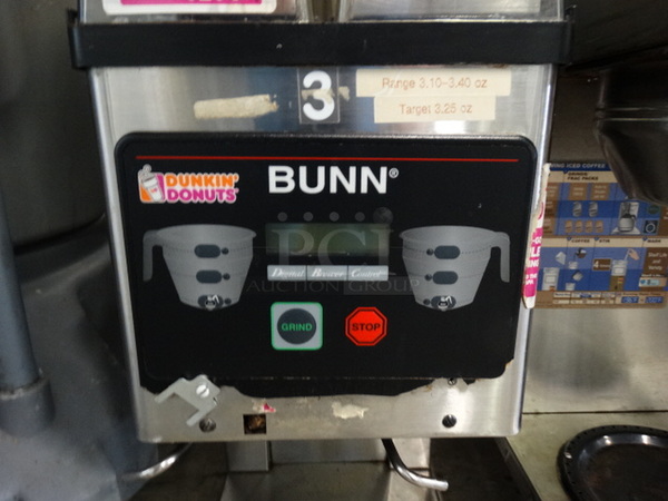 NICE! 2011 Bunn Model MHG Stainless Steel Commercial Countertop Coffee Bean Grinder. 120 Volts, 1 Phase. 9x16x29. Tested and Working! - Image 5 of 6