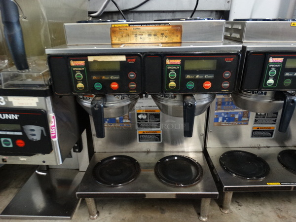 NICE! 2014 Bunn Model AXIOM 2/2 TWIN Stainless Steel Commercial Countertop 4 Burner Coffee Machine w/ 2 Metal Brew Baskets. 120/208-40 Volts, 1 Phase. 16x18x23 - Image 2 of 6