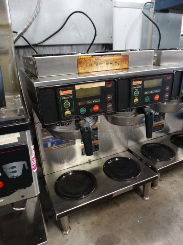 NICE! 2014 Bunn Model AXIOM 2/2 TWIN Stainless Steel Commercial Countertop 4 Burner Coffee Machine w/ 2 Metal Brew Baskets. 120/208-40 Volts, 1 Phase. 16x18x23 - Image 4 of 6