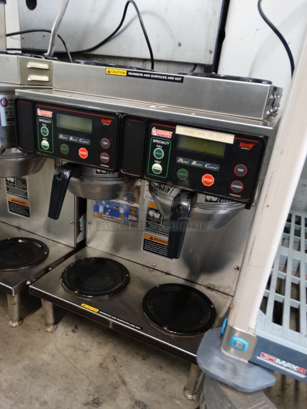NICE! 2015 Bunn Model AXIOM 2/2 TWIN Stainless Steel Commercial Countertop 4 Burner Coffee Machine w/ 2 Metal Brew Baskets. 120/208-40 Volts, 1 Phase. 16x18x23 - Image 3 of 6