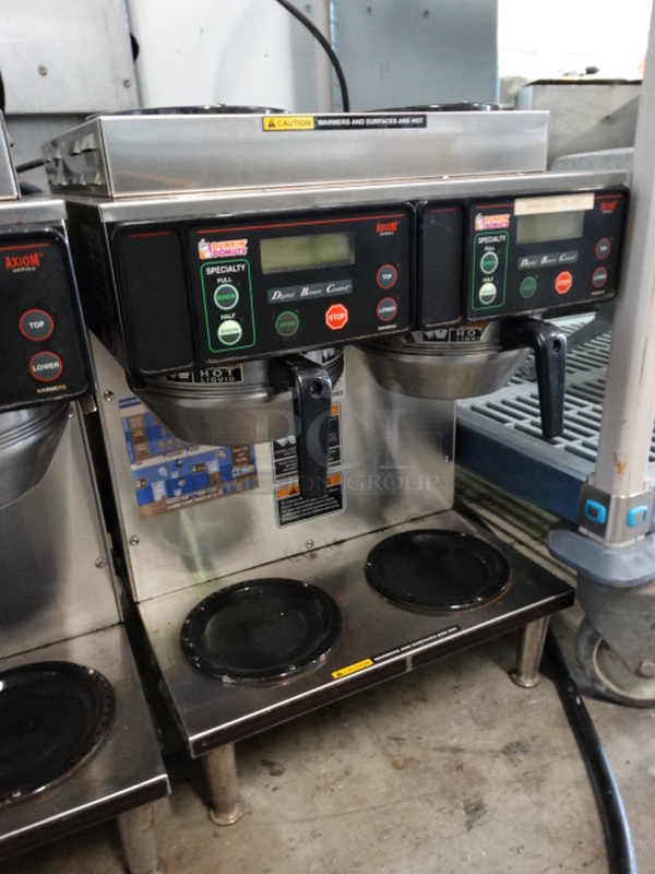 NICE! 2015 Bunn Model AXIOM 2/2 TWIN Stainless Steel Commercial Countertop 4 Burner Coffee Machine w/ 2 Metal Brew Baskets. 120/208-40 Volts, 1 Phase. 16x18x23 - Image 4 of 6