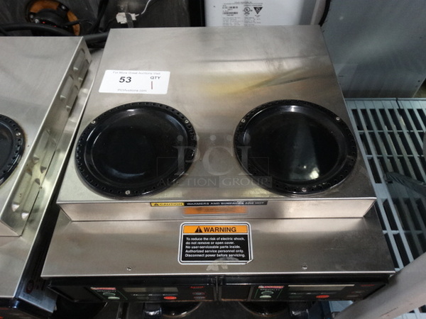 NICE! 2015 Bunn Model AXIOM 2/2 TWIN Stainless Steel Commercial Countertop 4 Burner Coffee Machine w/ 2 Metal Brew Baskets. 120/208-40 Volts, 1 Phase. 16x18x23 - Image 5 of 6