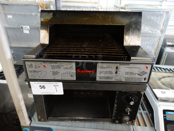 Merco Savory Model 12010 Stainless Steel Commercial Countertop Conveyor Oven Toaster. 208 Volts, 1 Phase. 15x24x17 - Image 1 of 7