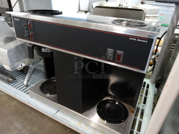 NICE! Bunn Model VPS Stainless Steel Commercial 3 Burner Coffee Machine. 120 Volts, 1 Phase. 23x8x19 - Image 3 of 6