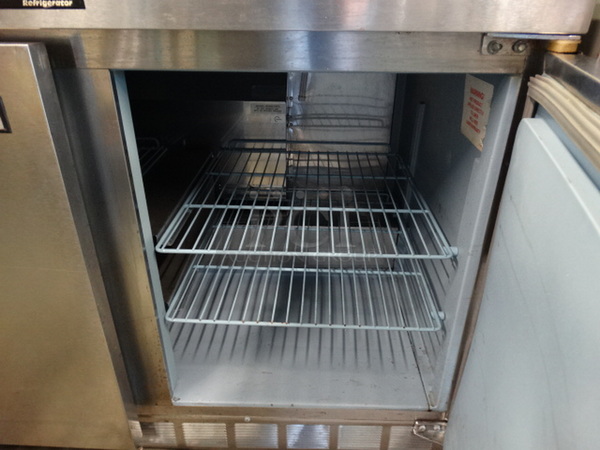 GREAT! 2008 Delfield Model UC4448N Stainless Steel Commercial 2 Door Undercounter Cooler on Commercial Casters. 115 Volts, 1 Phase. 48x32x34.5. Tested and Powers On But Does Not Get Cold - Image 4 of 6