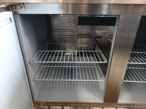 GREAT! 2008 Delfield Model UC4448N Stainless Steel Commercial 2 Door Undercounter Cooler on Commercial Casters. 115 Volts, 1 Phase. 48x32x34.5. Tested and Powers On But Does Not Get Cold - Image 5 of 6