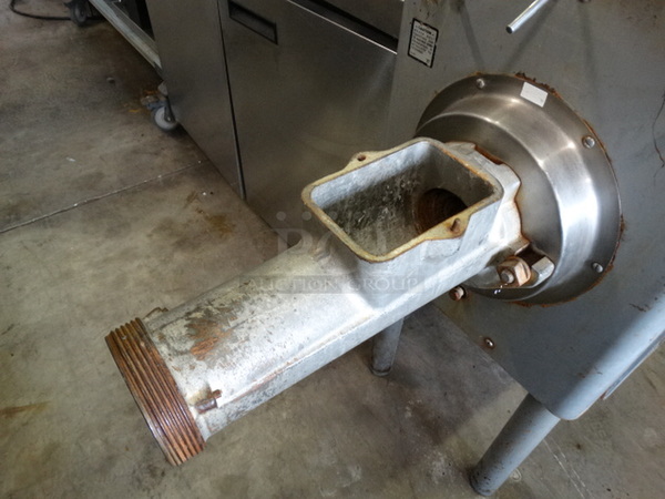 FANTASTIC! Hobart Model 4146 Metal Commercial Meat Grinder. 200 Volts, 3 Phase. 18x48x41 - Image 3 of 10