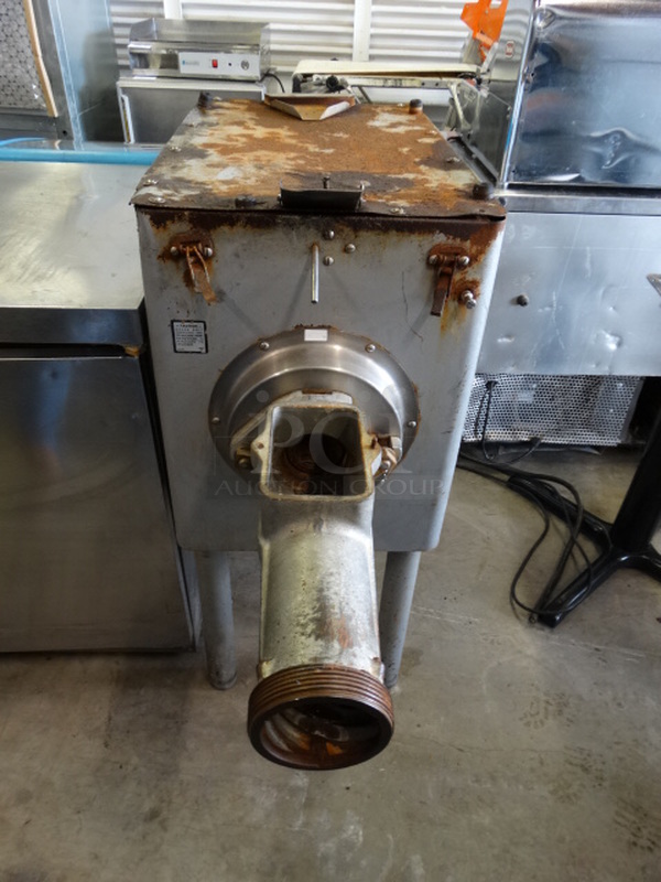 FANTASTIC! Hobart Model 4146 Metal Commercial Meat Grinder. 200 Volts, 3 Phase. 18x48x41 - Image 7 of 10