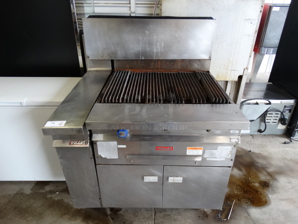 SWEET! Vulcan Model GHCB34S Stainless Steel Commercial Natural Gas Powered Charbroiler Grill. 44x40x55 - Image 2 of 9