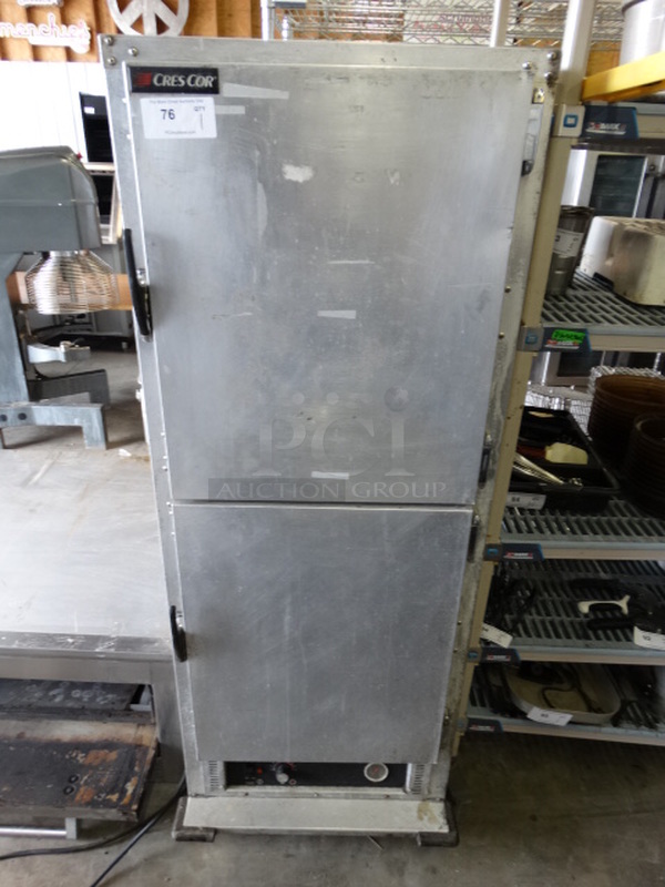 NICE! CresCor Model H135UA11S Metal Commercial 2 Half Size Door Warming Cabinet on Commercial Casters. 25x33x71. Tested and Working! - Image 1 of 8