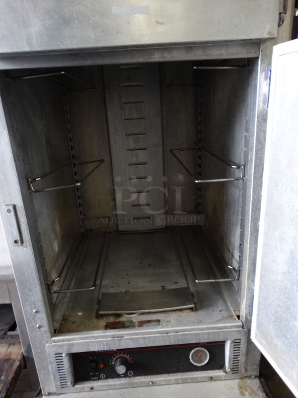 NICE! CresCor Model H135UA11S Metal Commercial 2 Half Size Door Warming Cabinet on Commercial Casters. 25x33x71. Tested and Working! - Image 5 of 8