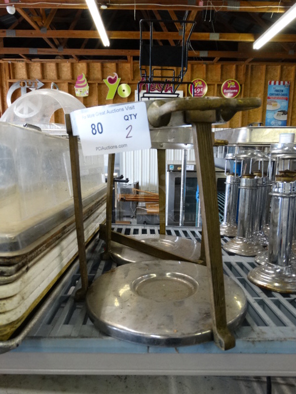 2 Metal Chafing Dish Frames. 12x9x11. 2 Times Your Bid!