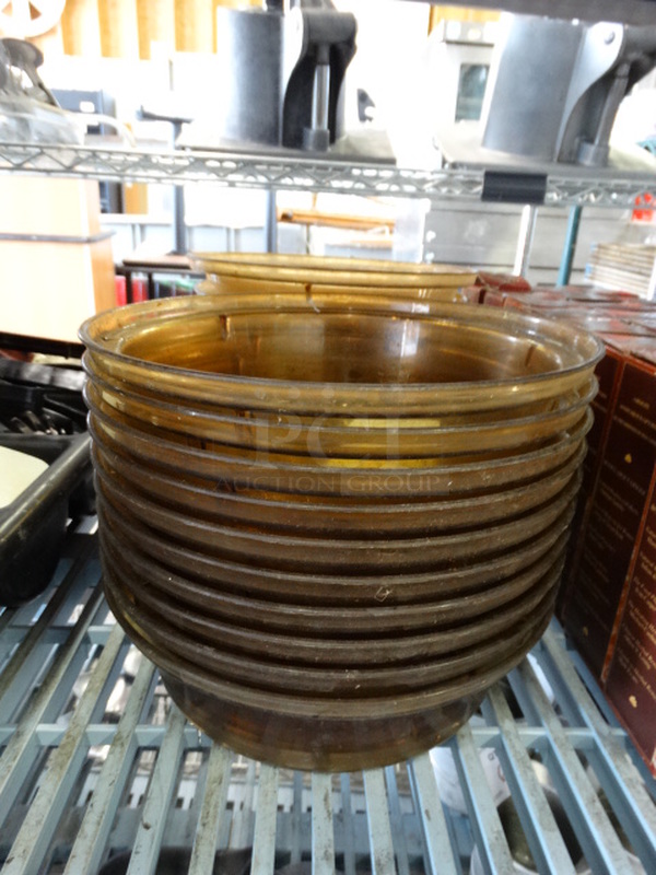 20 Amber Colored Poly Dome Lids. 10x10x3. 2 Times Your Bid! - Image 2 of 2