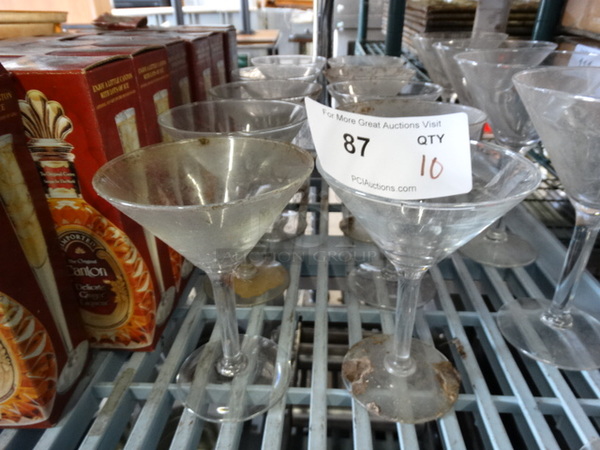 10 Martini Glasses. 4x4x6. 10 Times Your Bid!