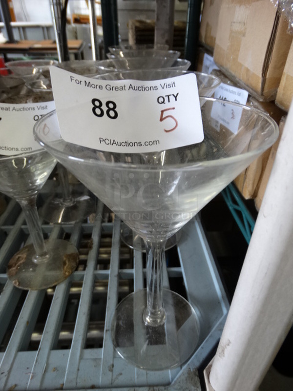 5 Martini Glasses. 5x5x7. 5 Times Your Bid!