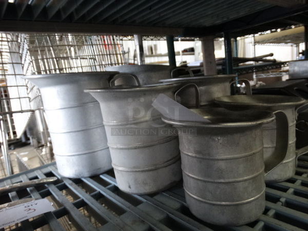 6 Various Metal Pitchers. Includes 8x6x7. 6 Times Your Bid! - Image 2 of 3