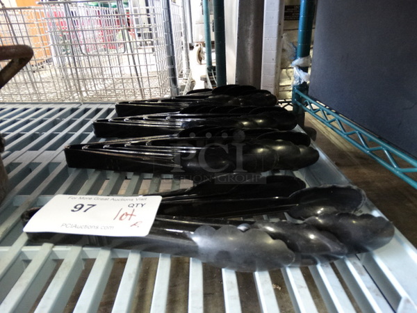 ALL ONE MONEY! Lot of 18 Poly Black Tongs! 9" - Image 1 of 3