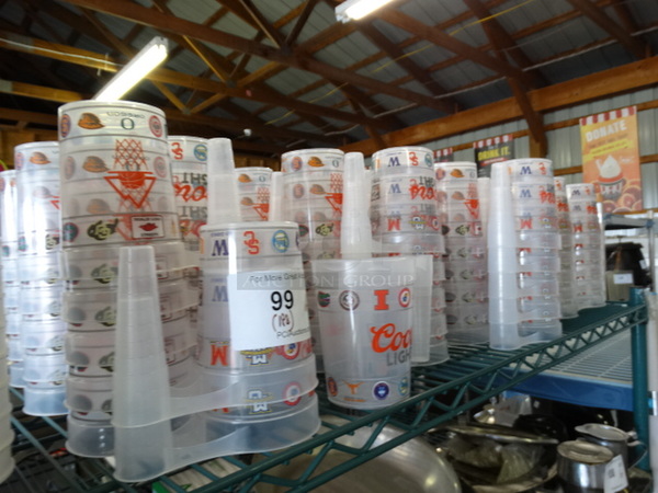 ALL ONE MONEY! Lot of 188 White Poly Tumblers! 6x4x4.5 - Image 2 of 3