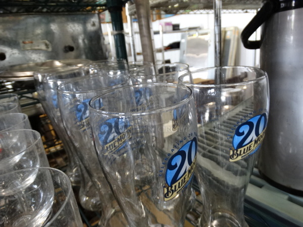 9 Blue Moon Beverage Glasses. 3x3x9. 9 Times Your Bid! - Image 2 of 2