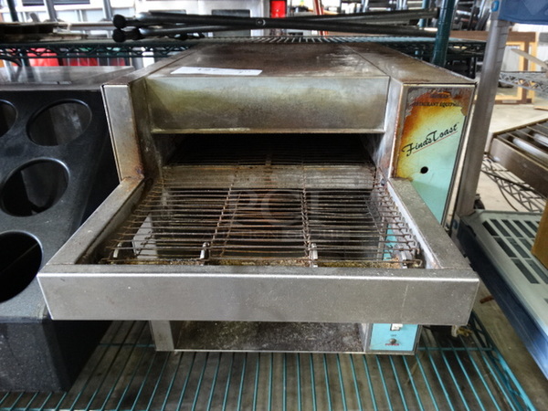 Modern Model 28ST Stainless Steel Commercial Countertop Electric Powered Conveyor Oven Toaster. 208 Volts, 1 Phase. 15x28x16