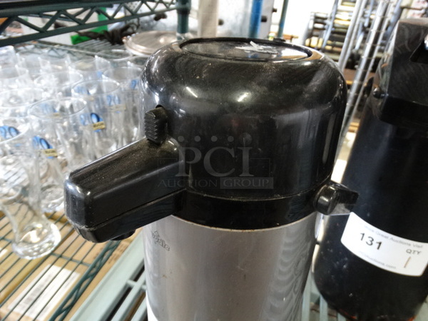 Black and Chrome Finish Air Pot. 6x8x15 - Image 2 of 3