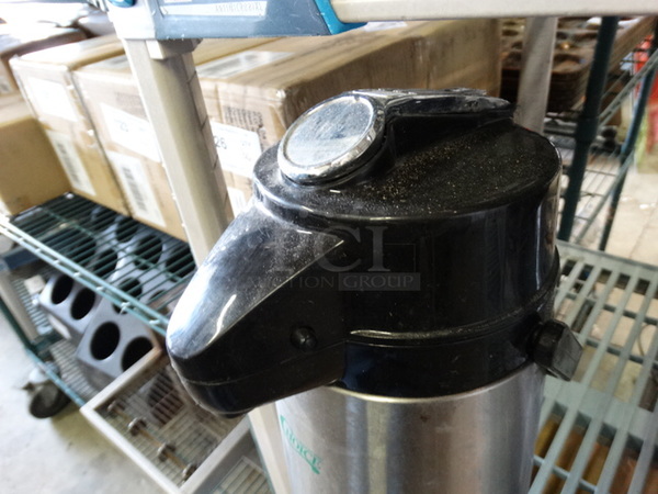 Black and Chrome Finish Air Pot. 6x8x17 - Image 2 of 3