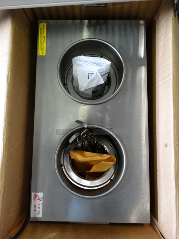 BRAND NEW IN BOX! Stainless Steel Commercial 2 Well Carmel Apple Dip Warmer. 27x14x11 - Image 3 of 4
