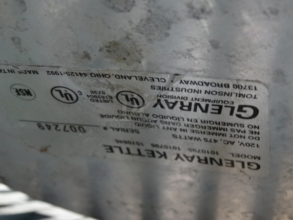 Glenray Model 1010795 Metal Commercial Countertop Soup Kettle Food Warmer. 120 Volts, 1 Phase. 13x13x13. Tested and Working! - Image 5 of 5