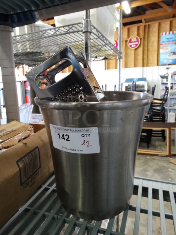 ALL ONE MONEY! Lot of 3 Metal Items; Bin, Grater and Dish! Includes 10.5x10.5x10 - Image 4 of 4