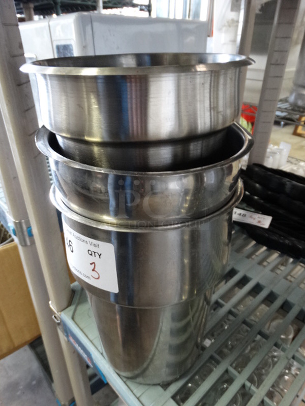 3 Stainless Steel Cylindrical Bins. 7x7x8. 3 Times Your Bid! - Image 2 of 3