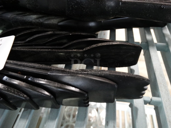 ALL ONE MONEY! Lot of 36 Black Poly Tongs! 6" - Image 2 of 2