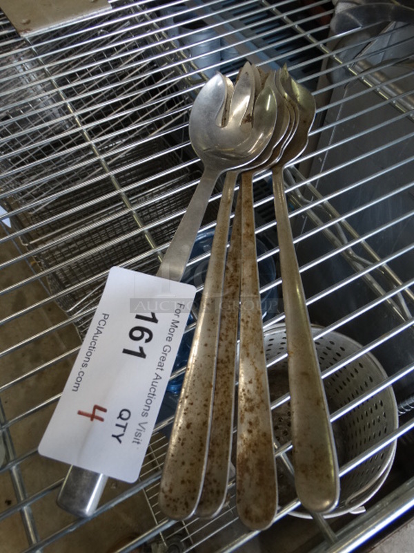 4 Metal Serving Forks. 12