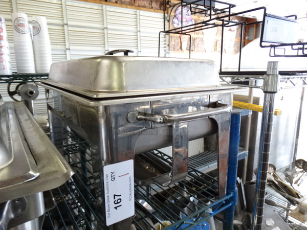 Metal Chafing Dish w/ Drop In and Lid. 14x24x14 - Image 2 of 3
