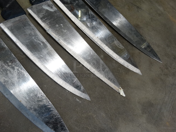 5 SHARPENED Metal Chef Knives. Includes 14". 5 Times Your Bid! - Image 3 of 5