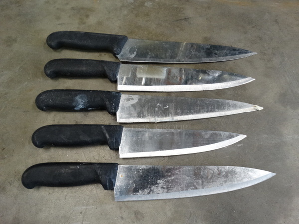 5 SHARPENED Metal Chef Knives. Includes 14". 5 Times Your Bid! - Image 5 of 5