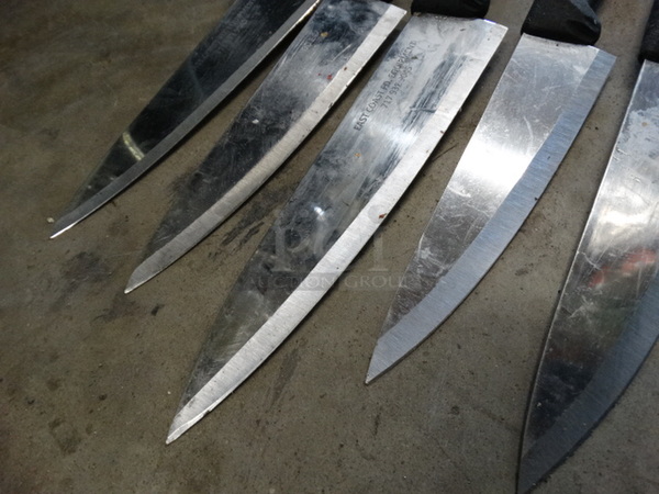 5 SHARPENED Metal Chef Knives. Includes 12". 5 Times Your Bid! - Image 5 of 6