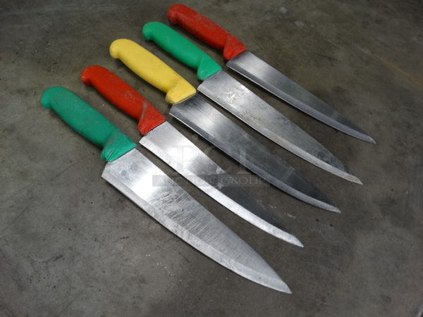 5 SHARPENED Metal Chef Knives. Includes 14". 5 Times Your Bid! - Image 2 of 6
