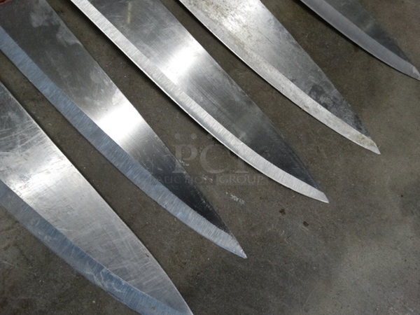5 SHARPENED Metal Chef Knives. Includes 14". 5 Times Your Bid! - Image 4 of 6