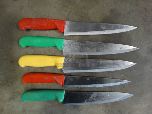 5 SHARPENED Metal Chef Knives. Includes 14". 5 Times Your Bid! - Image 6 of 6