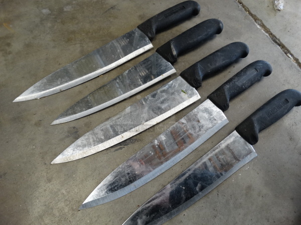 5 SHARPENED Metal Chef Knives. Includes 14". 5 Times Your Bid! - Image 2 of 5