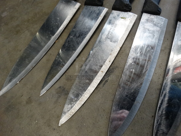 5 SHARPENED Metal Chef Knives. Includes 14". 5 Times Your Bid! - Image 3 of 5