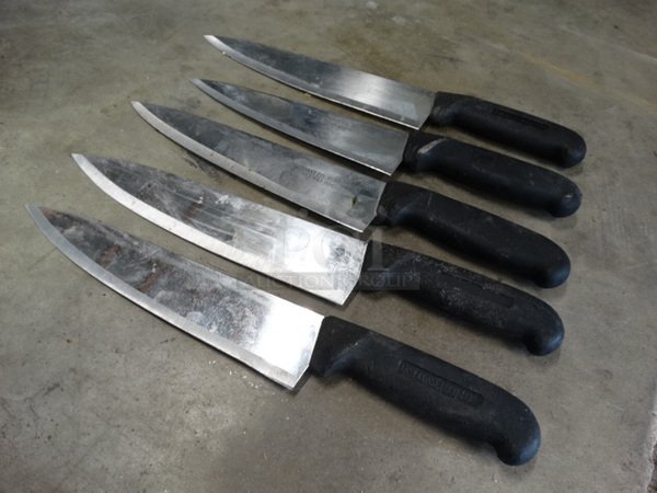 5 SHARPENED Metal Chef Knives. Includes 14". 5 Times Your Bid! - Image 5 of 5