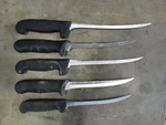 5 SHARPENED Metal Boning Knives. Includes 14". 5 Times Your Bid!