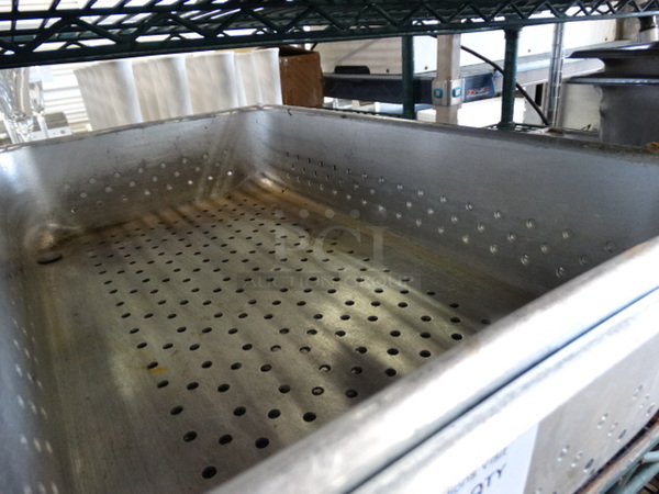 2 Stainless Steel Perforated Full Size Drop In Bins. 1/1x4. 2 Times Your Bid! - Image 3 of 3